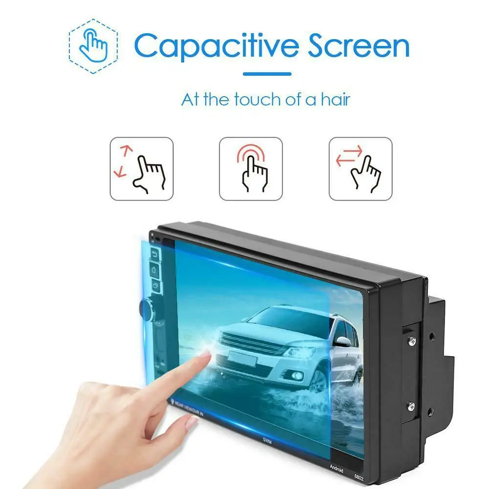 Четырехъядерный Android 8,1 3g wifi " двойной 2DIN автомобильный Радио Стерео MP5 MP3 gps плеер
