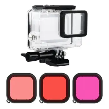 

Delicate Filters Kit Red Pink Purple Snorkel Lens Filter Sports Action Video Cameras Accessories for Gopro Hero 5 6 7 Black