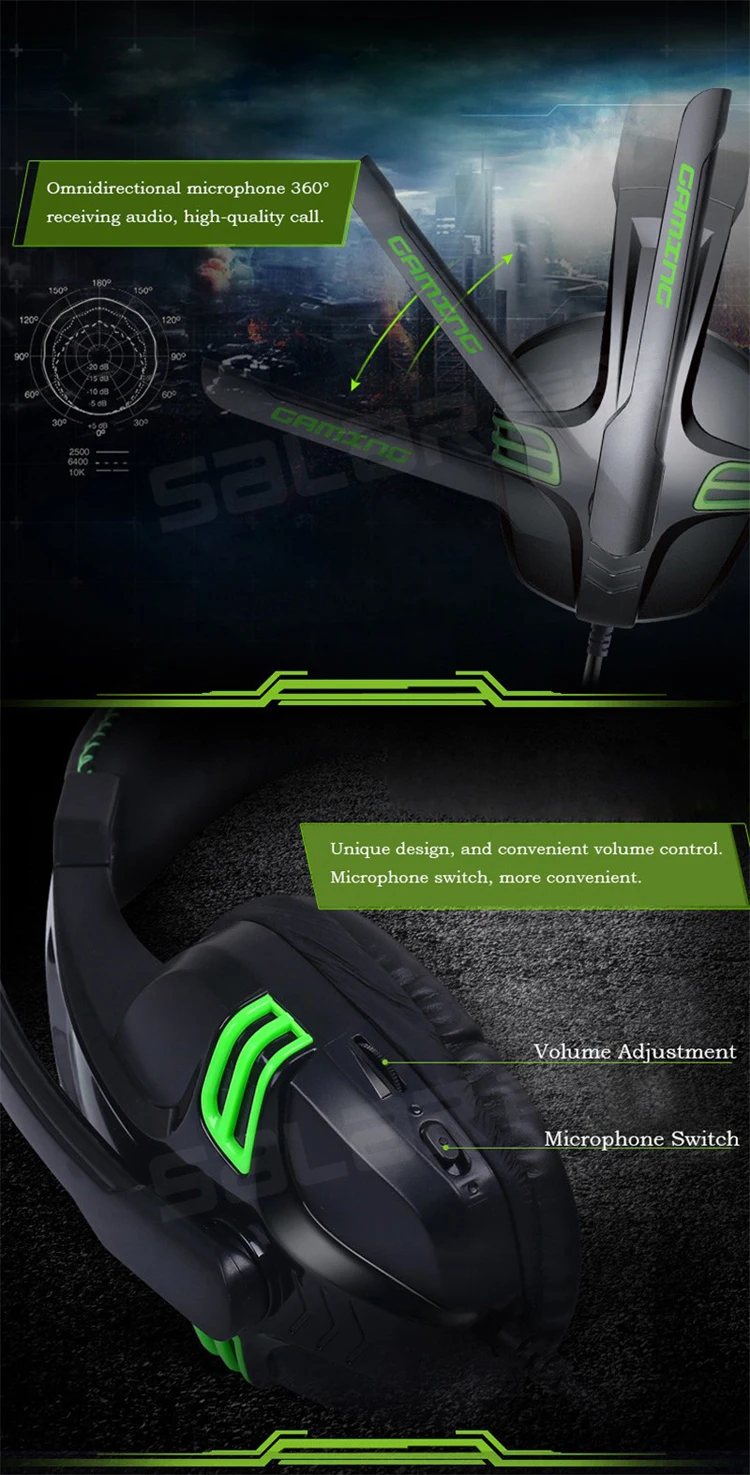 KX101 3,5 мм проводные наушники, игровая гарнитура, PC Gamer, стерео наушники с микрофоном, 3,5 разъем Aux, игровые наушники для компьютера