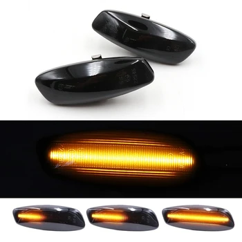 

Dynamic Smoke LED Side Marker Signal Light for Peugeot 207 308 3008 5008 for Citroen C3 C4 C5 Car Turn Signal Lamp(2Pcs)Black