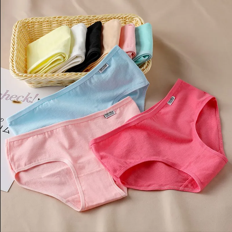 Candy Color Underwear Women, Cotton Panties Women Color