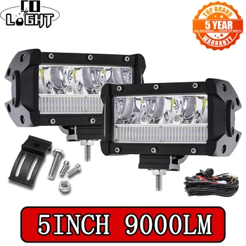 

CO LIGHT Super Bright Led Work Light 5 inch Combo Led Beams 9000LM Led Bar Light For Driving Offroad 4x4 4WD SUV Tractor 12V 24V