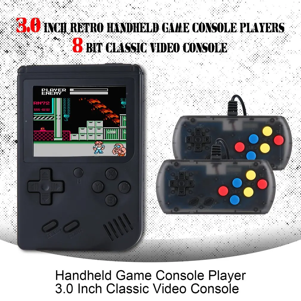 Retro Mini Portable Handheld 168 in 1 Game Console Players 3.0 Inch 8 Bit Classic Video Console RETRO-FC plus