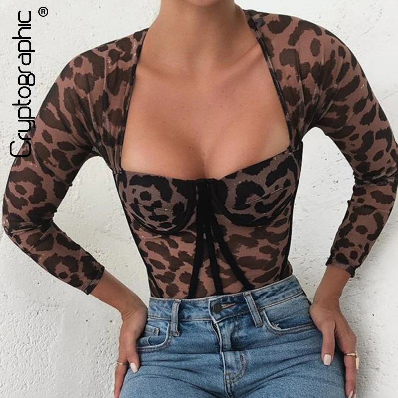 Cryptographic Fall 2020 Leopard Print Fashion Push Up Sexy Bodysuit Long Sleeve Women Top Party Club Female Bodysuits Streetwear Cryptographic Fall 2020 Leopard Print Fashion Push Up Sexy Bodysuit Long Sleeve Women Top Party Club Female Bodysuits Streetwear
