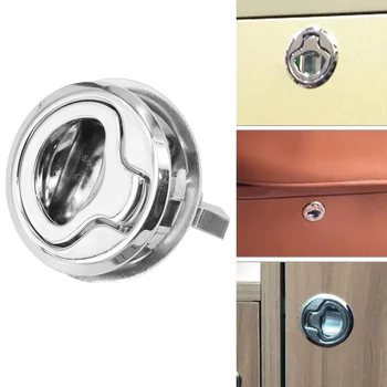 

Set Stainless-Steel Latch Handle Boat Caravan Marine Flush Mount Pull Ring Hatch