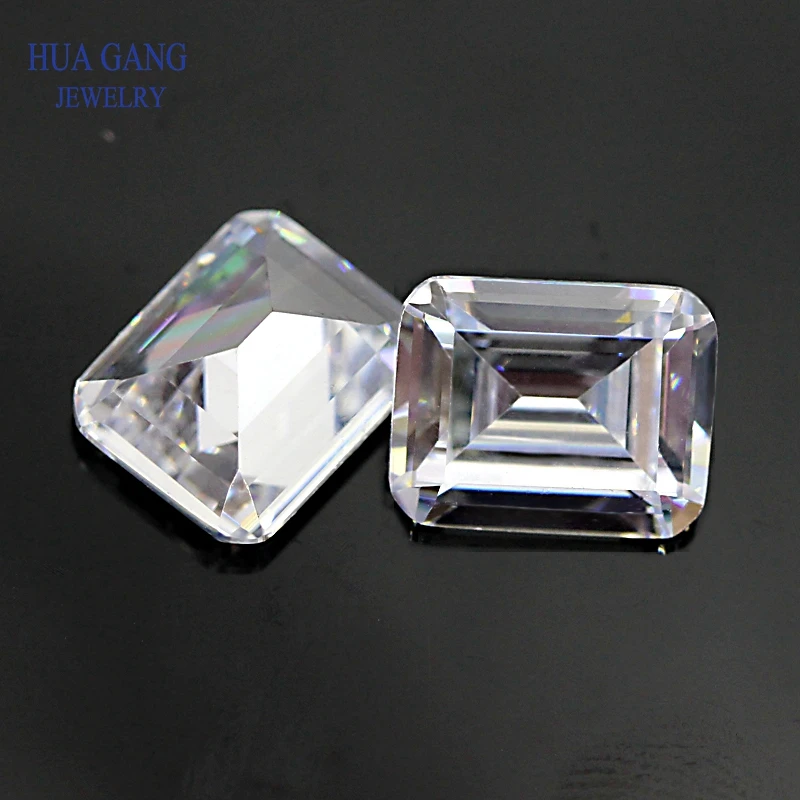 Moissanite 1 Carat D Color Octangle Shape Emarald Cut White Moissanite Excellent Brilliant Cut 5x7mm VVS Grade Test Positive
