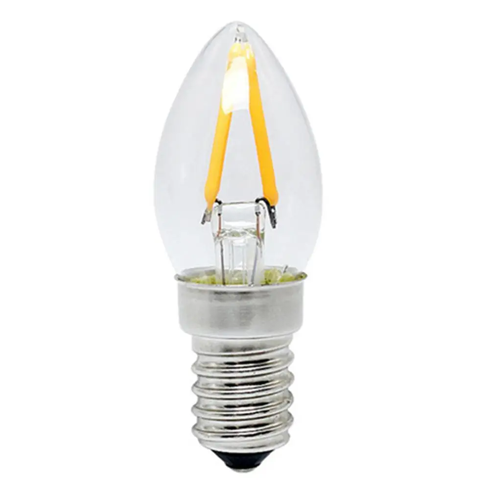 E12 светодиодная лампа для холодильника световая Свеча лампа C7 ночные световые люстры потолочная лампа для ресторанов кафе - Цвет: 110v warm light