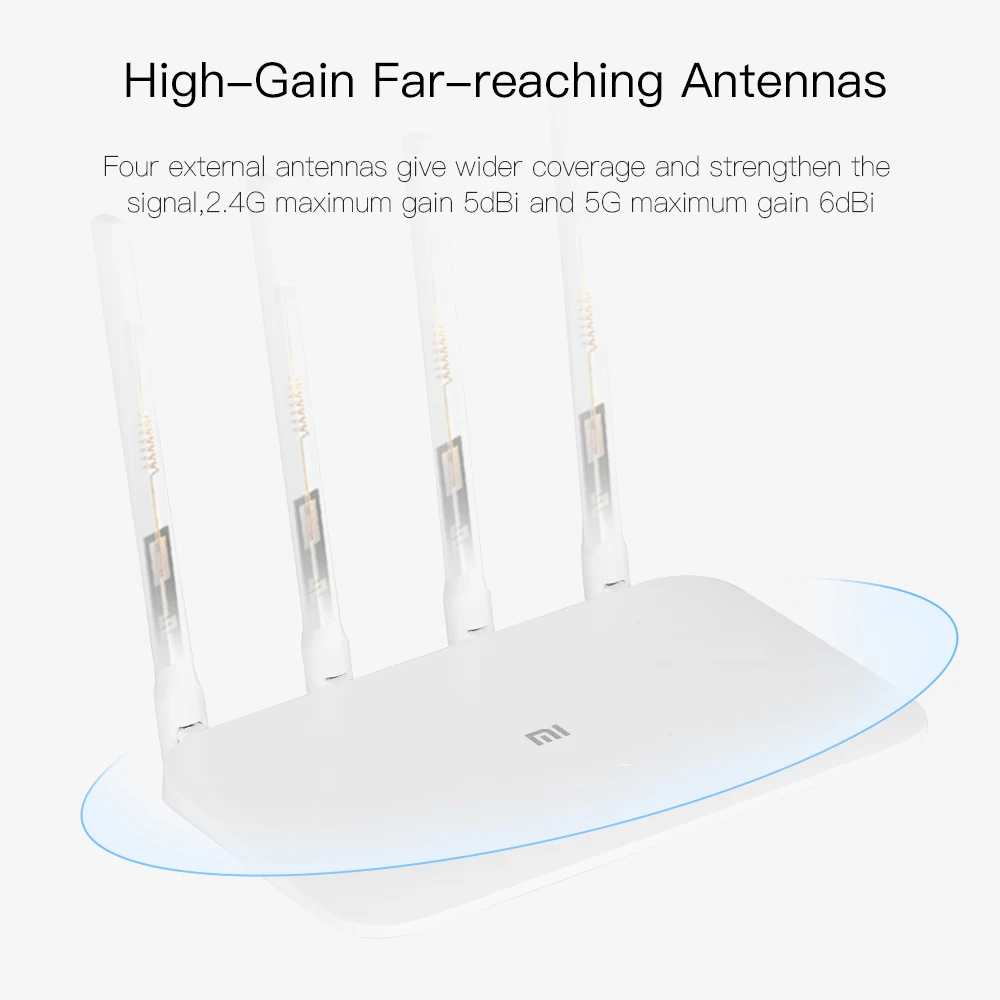 Беспроводной роутер Xiaomi MI WiFi 3G V2 1167 Мбит/с Wi Fi ретранслятор 4 антенны 2 ГГц/5 ГГц