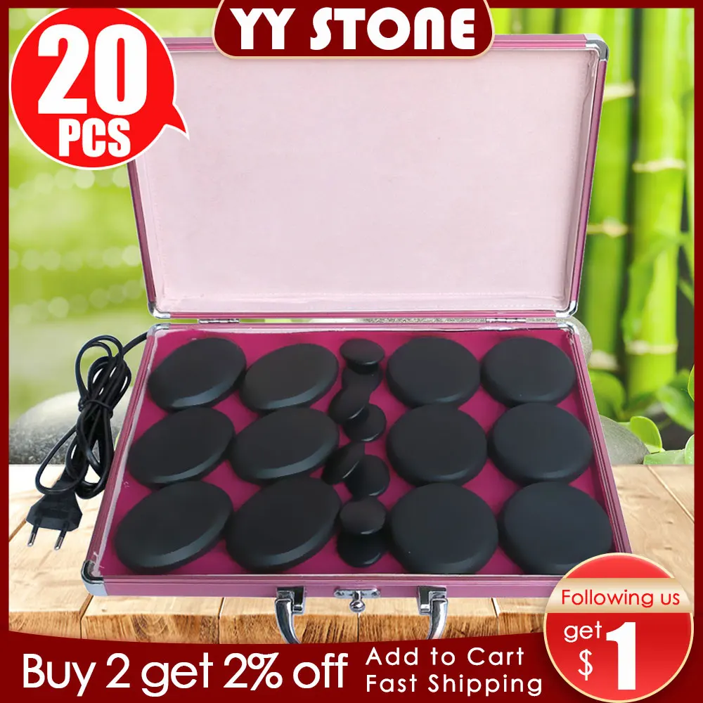 Tontin hot stone set body massager heating box with 220V heater box 20pcs/set CE and ROHS health care healthcare back masager