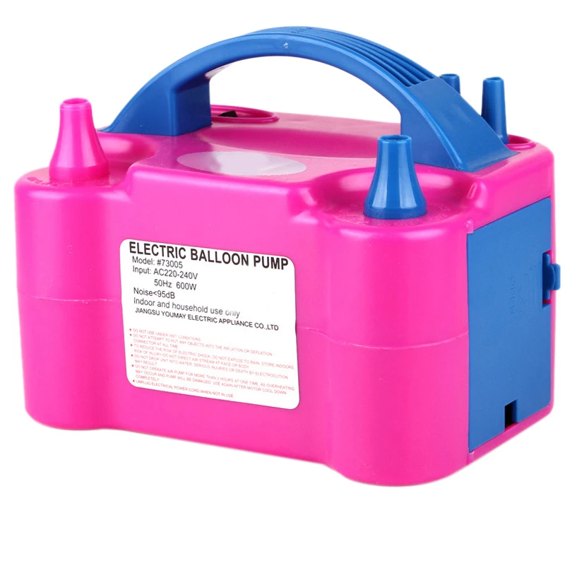 

Mini Fashion Portable Electric Balloon Air Pump Inflatable Double Nozzle Gas Blower 220V Eu Plug