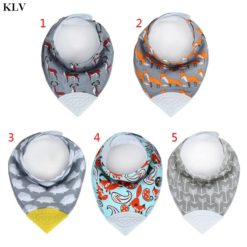 KLV/Хлопковые Слюнявчики с рисунком лисы из мультфильма для новорожденных и малышей, не содержит бисфенола, Силиконовые Слюнявчики для малышей, Слюнявчики, полотенце, слюнявчик, подарок для ребенка