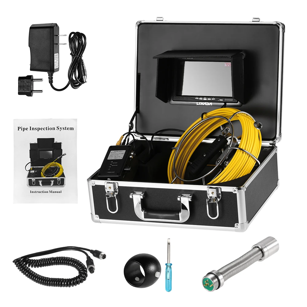 

Hot New 20M / 30M Fish Finder Drain Pipe Sewer Inspection Underwater Fishing Camera Waterproof 7" LCD TFT Fishing Finder