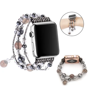 

DIY handmade Women Jewelry watchstrap For Apple watch Series 5 4 3 2 1 , for iwatch 4 3 2 1 band 38mm 40mm 42mm 44mm watchband