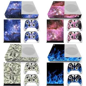 

Red Carbon Fiber Skin Sticker for XBOX One S Slim Console with Two Controller Decal Protect Cover