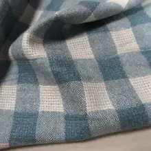 Вся шерсть синий и белый в клетку плетеная ткань цена за 1 метр 5" Ширина