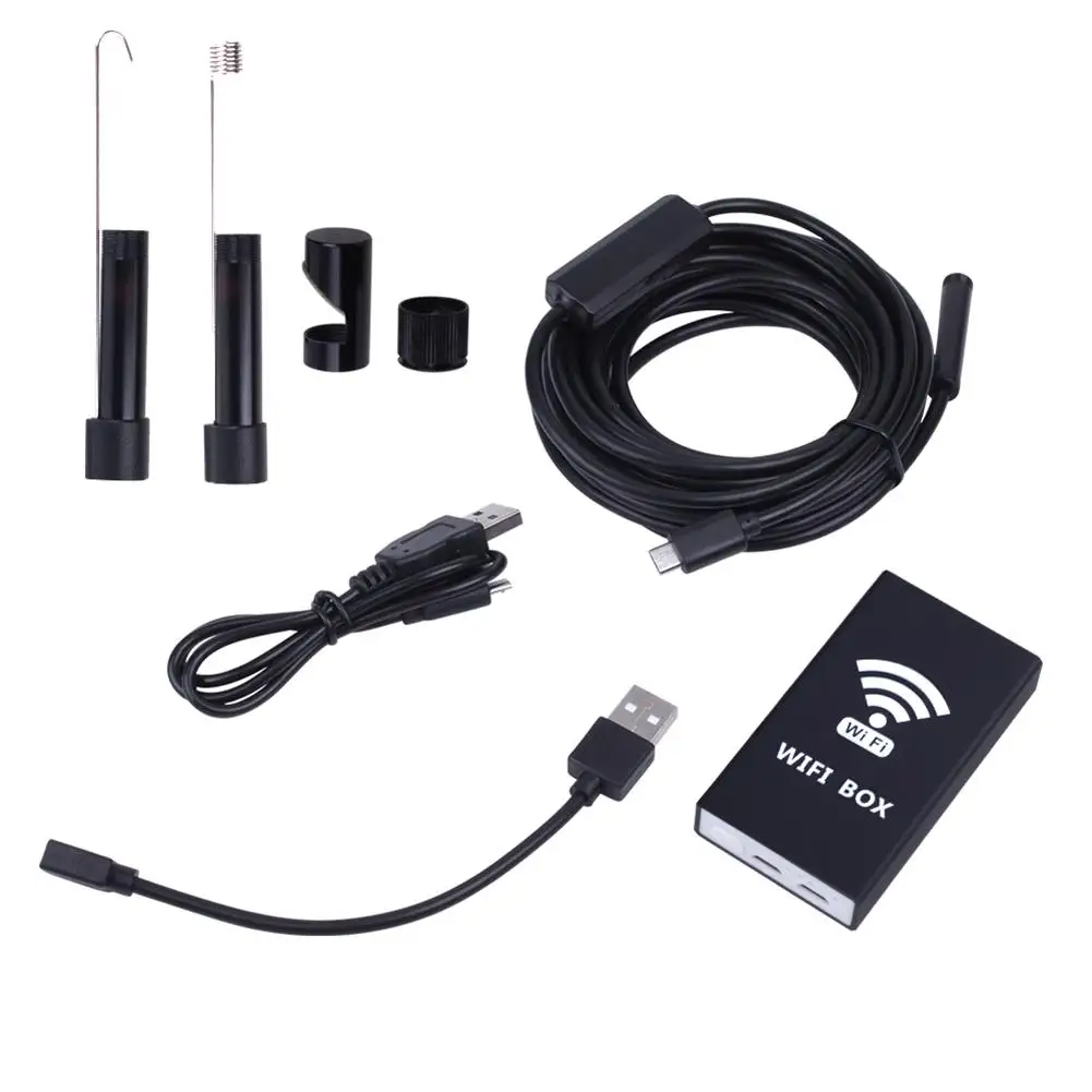 Wifi 8LED 8 мм IP67 эндоскоп бороскоп змея Инспекционная камера для ноутбука Цифровая HD