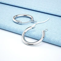 DALARAN Small Hoop Earrings 925 Sterling Silver Circle Circle Round Huggie Hoop Earrings For Women Men Fashion Simple Brincos De Prata 1