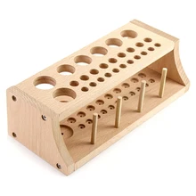 

25 Holes Pine Wooden Leather Craft Rack Stand DIY Carving Punching Tools Holder Organizer Storing For Leather Tool Storage