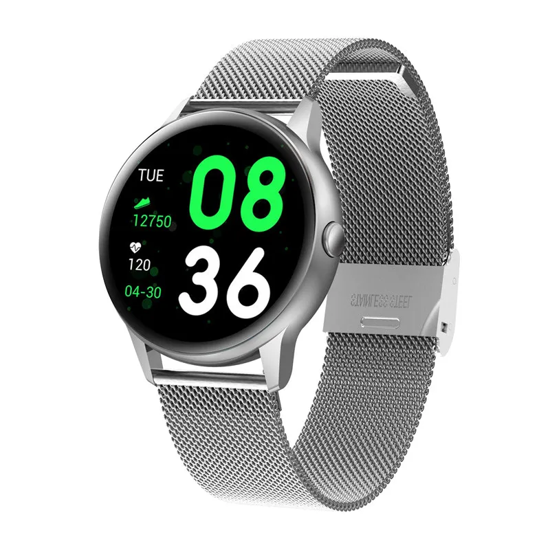 Умные часы KW19, водонепроницаемые, Bluetooth, 4,0, сердечный ритм, женские, умные часы для мужчин, для Android ios телефона, HUAWEI honor 4, KW10 GT88 - Цвет: silver  steel