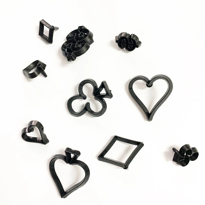 Casino Theme Cookie Cutter Plastic Pastry Mould Fondant Cutter Mold Cake Decorating Tools Poker Candy Baking Cake Stamping Mold3