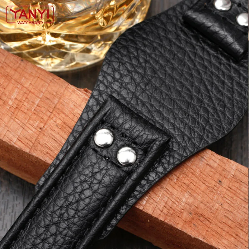 Premium Handmade Genuine Leather Watchband - 22mm Men's Bracelet Strap