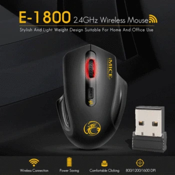 

Wireless Mouse Silent Computer Mouse Wireless Ergonomic Mouse USB PC Mause Optical Mice Noiseless Button for PC Laptop Computer