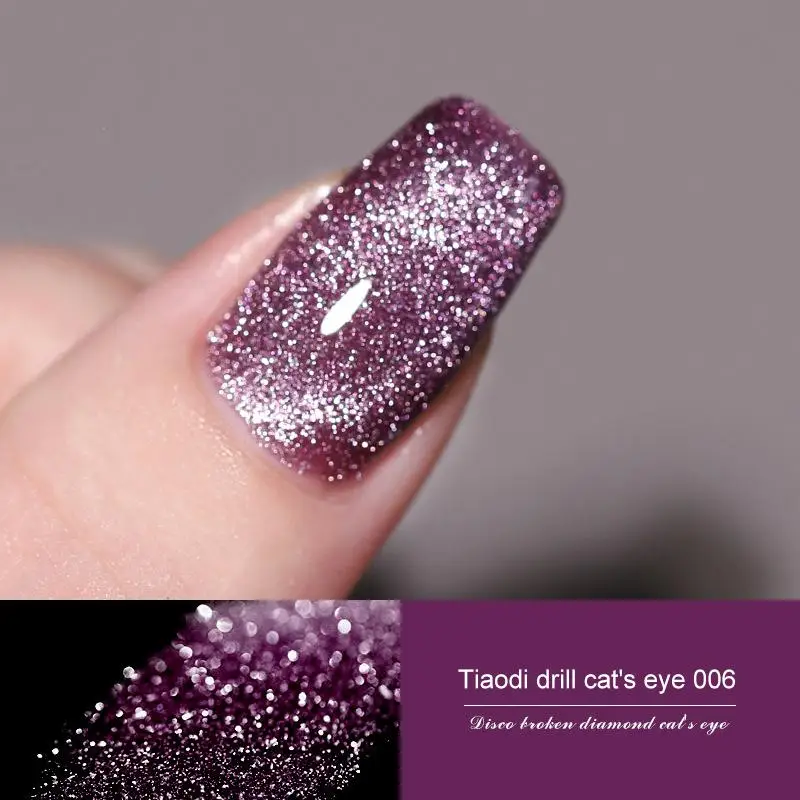 Cat Kuku Magnetik Mata Kucing Berkedip Warna-warni Berlian Cat