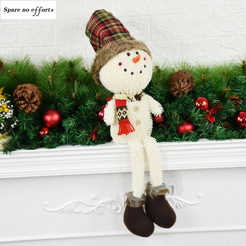 

White Christmas Dolls Christmas tree decorations Natal Figurine adornos de navidad Xmas Snowman New Year Decoration Kid Gift
