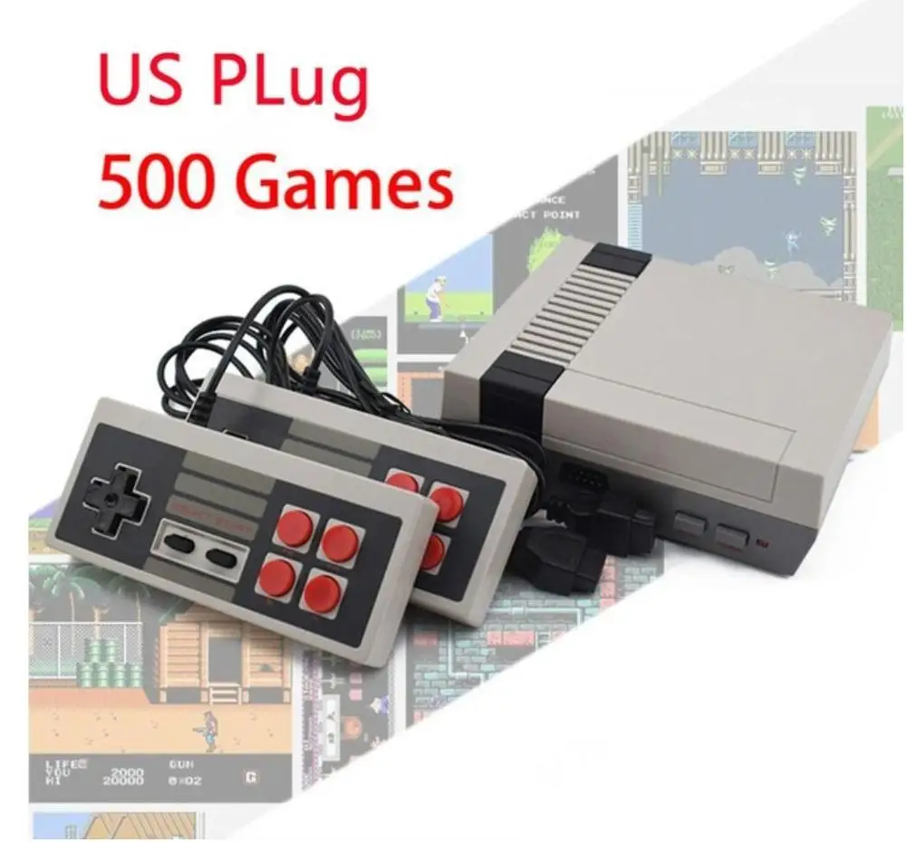US 500 Games Встроенный 500/620 игр Мини ТВ игровая консоль 8 бит Ретро Классический Ручной игровой плеер AV выход видео игровая консоль игрушки подарки - Цвет: US 500 Games