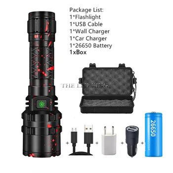 

High Power XHP50.2 LED Flashlight Xlamp Aluminum Hunting L2 V6 Waterproof Torch Light Powerful Lanterna Use 18650 26650 Battery