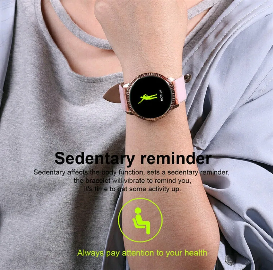 Ottwn CF18 Color screen Smart Watch Waterproof Tempered glass Activity Fitness tracker Heart rate monitor Men women smartwatch