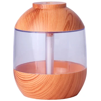 

700Ml USB Wood Grain Humidifier Large Water Tank Aromatherapy Machine Water Meter Home Car Office Aromatherapy Machine with Ligh