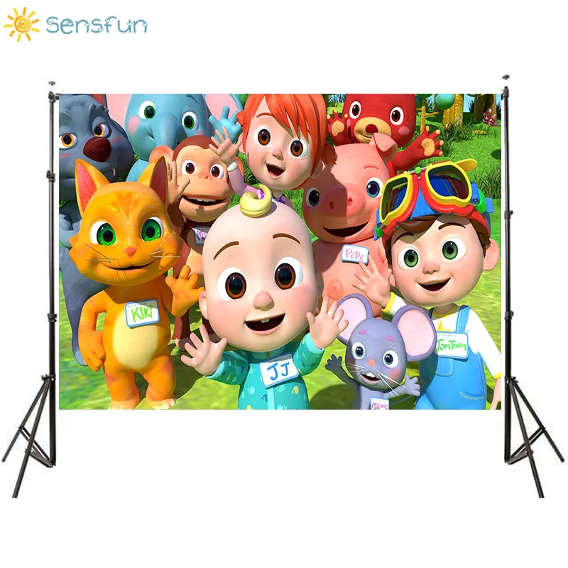 Виниловый фон для фотосъемки новорожденных Sensfun с изображением кокомелона из