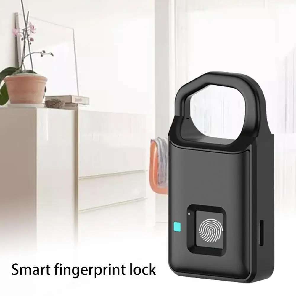 

Fingerprint Lock Smart Lock Home Luggage Dormitory Locker Warehouse Door Waterproof Super Long Standby Electronic Padlock