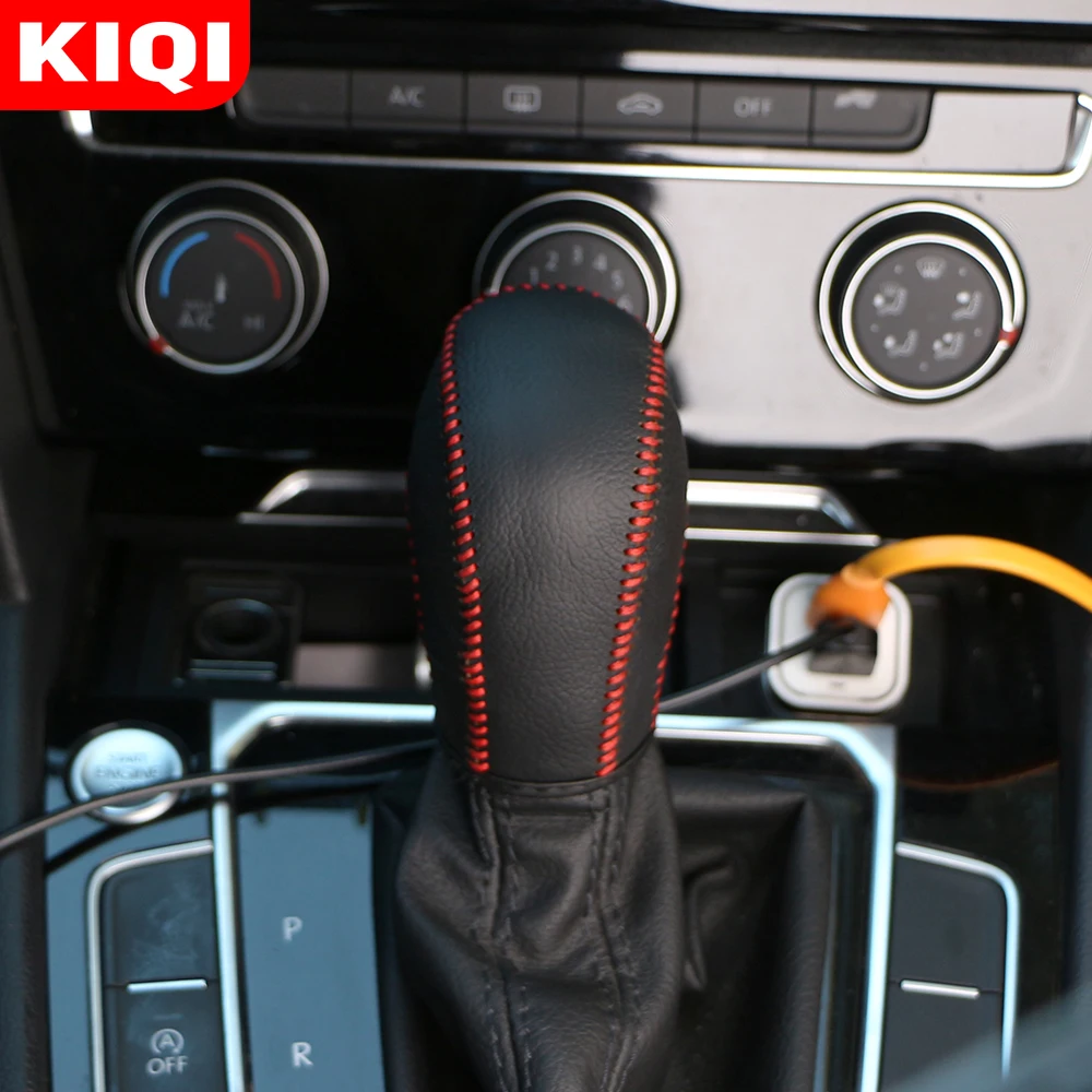 Кожаный чехол для рычага переключения передач Volkswagen VW Polo Tiguan Golf 5 6 7 Mk7 Passat B5 B6 B7 CC