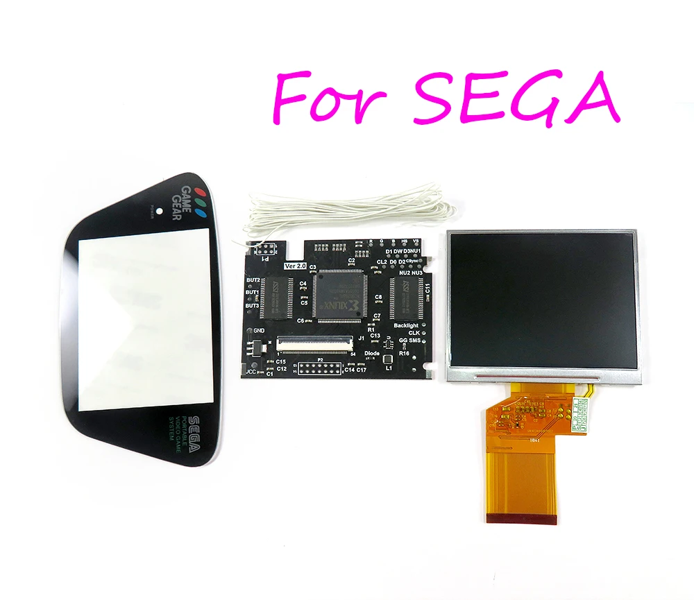 Сменный ЖК экран для игровой приставки SEGA V2 полноэкранный дисплей с подсветкой