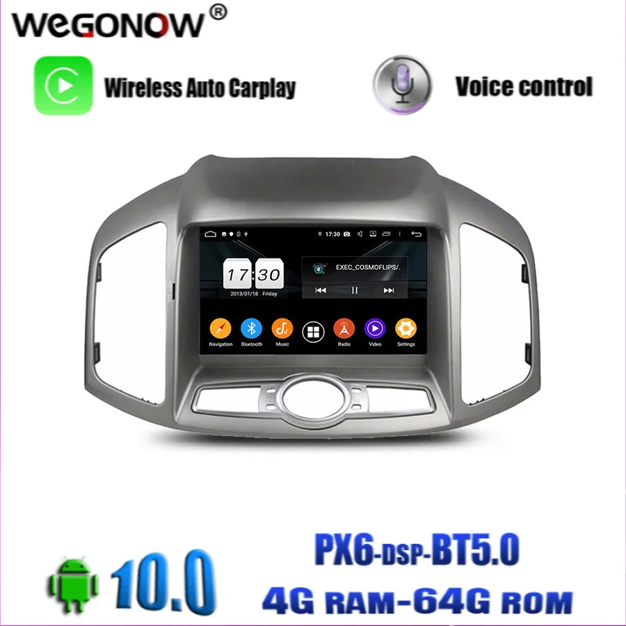Автомобильный DVD плеер PX6 IPS Android 10 0 Восьмиядерный процессор 4 Гб ОЗУ 64 ПЗУ Wi Fi Bluetooth