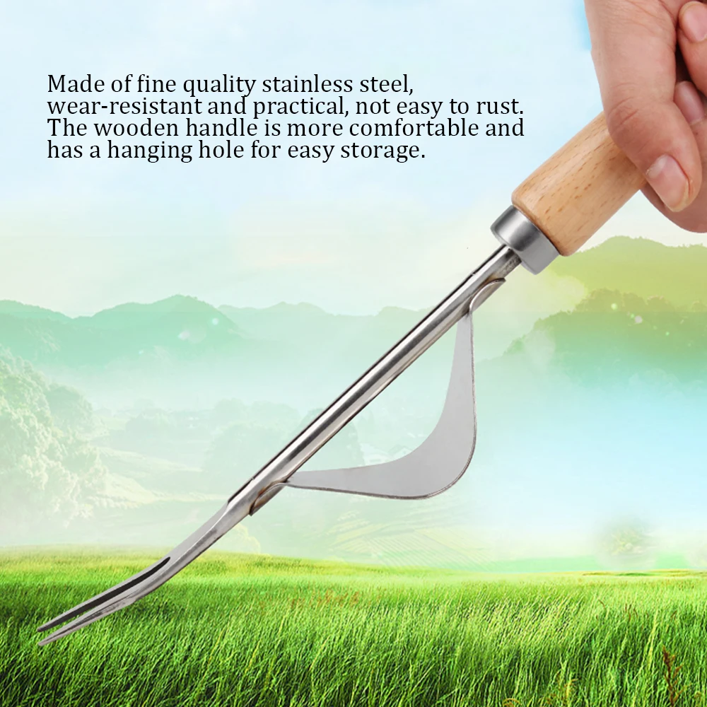 Manual Weeding Fork Transplanting Digging Tools removing taproot For Homegrown Garden Planting Stainless SteeWeeding Tools