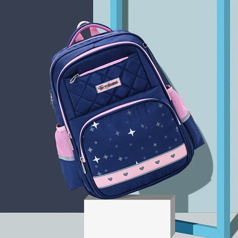 

Schoolbag for Elementary School Students 2-6 Grade Spine-Burden Relieving Backpack 2019 New Style CHILDREN'S School Bags British