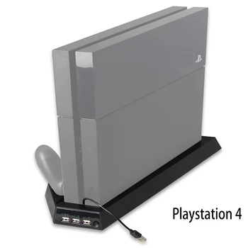 

PS4 Accessories Controllers Charging Dock Vertical Stand Holder Cooling Fan Dualshock4 Charger For Playstation 4 PS4 PS4 Slim