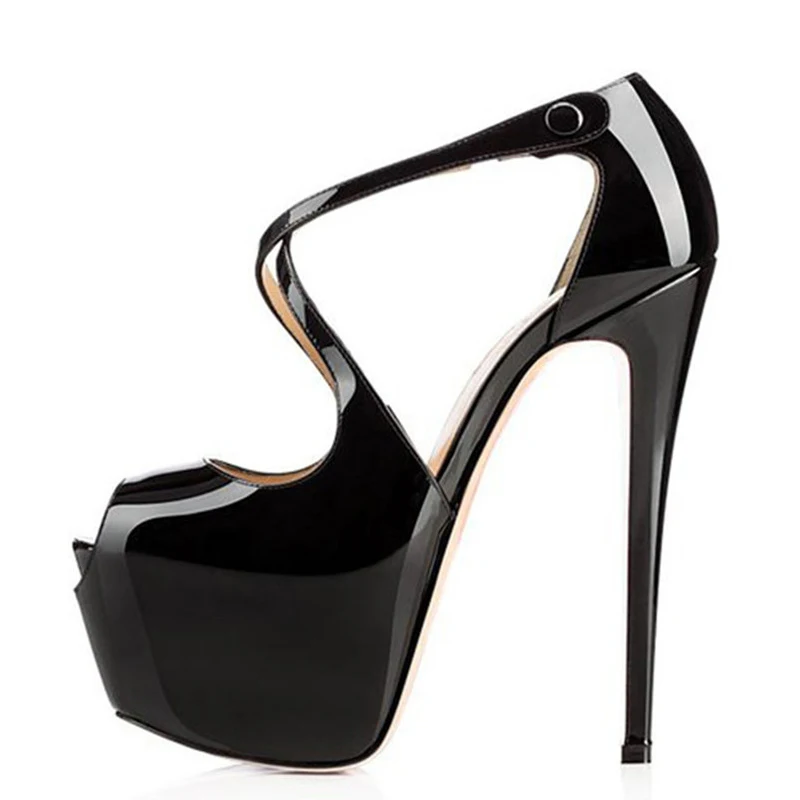 

YECHNE Women Open Toe Heels Sandals 16 Cm Plus Size 43 44 45 Silvery Purple Party Wedding Sandals Summer Sexy Peep Toe Pumps