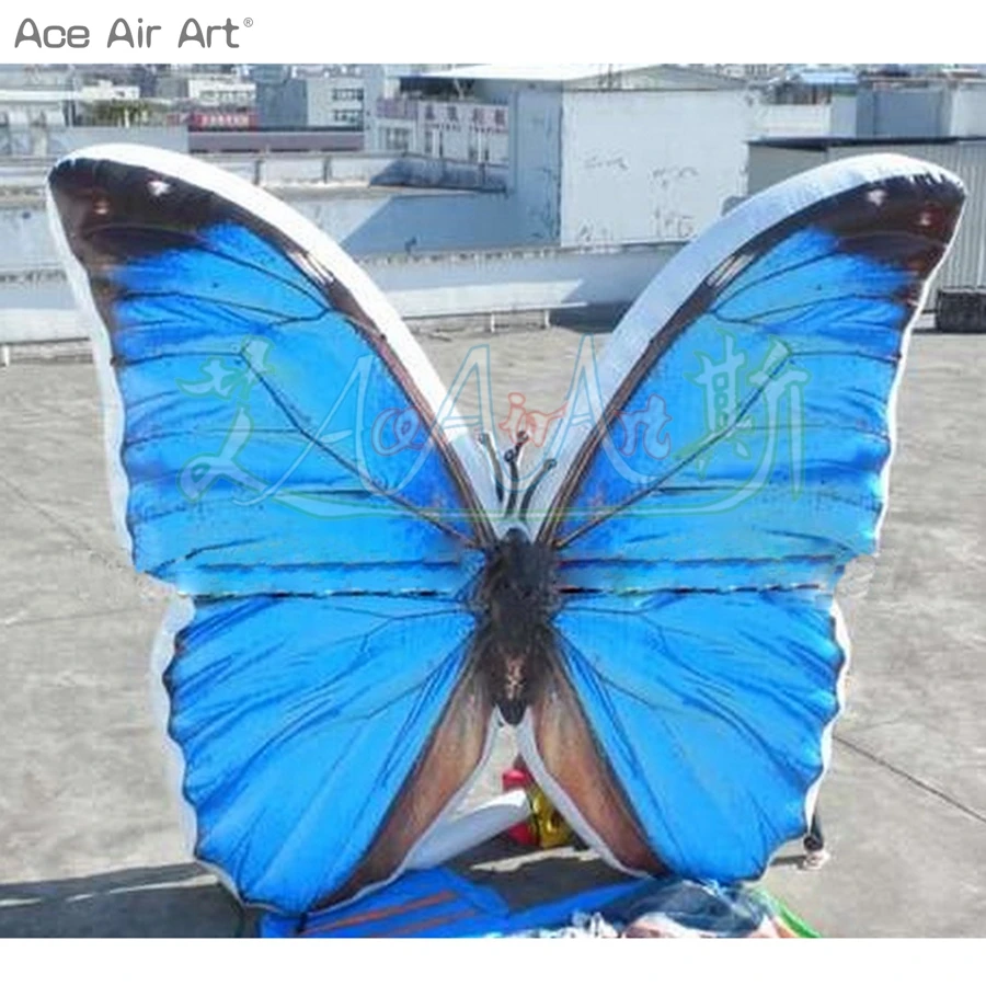 2022 Custom Built Blue Inflatable Butterfly/Inflatable Animal Replica For Outdoor Advertising/Event Promotion Made In China | Игрушки и
