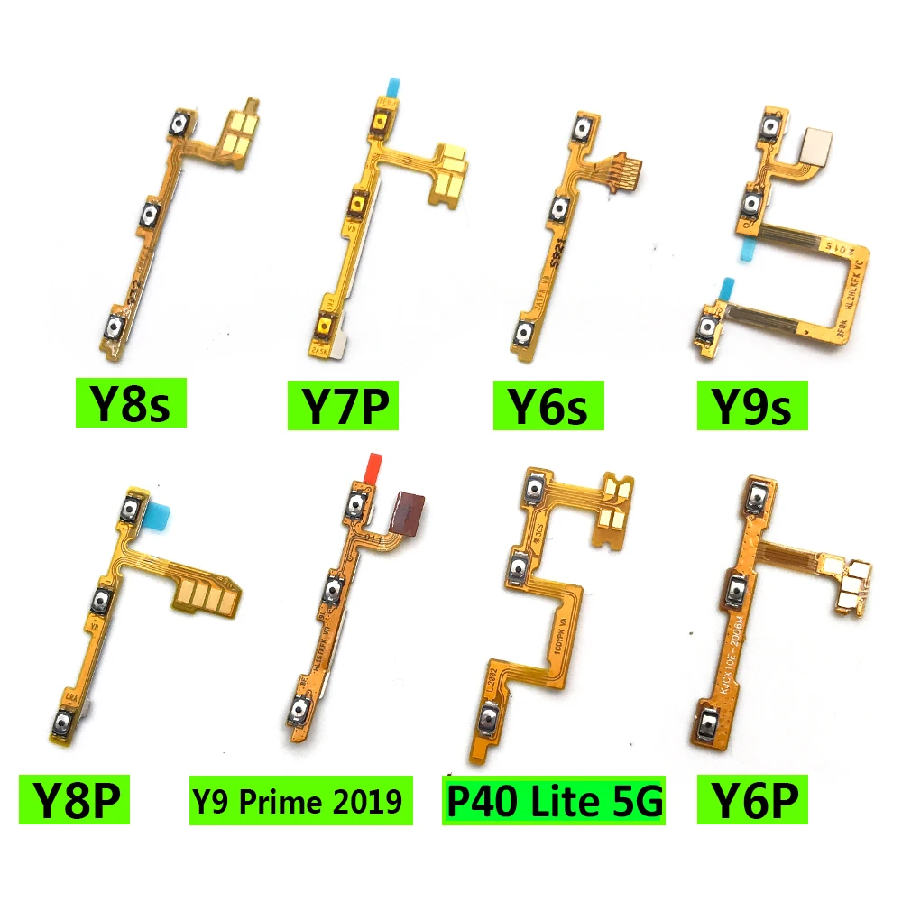 

Power Switch On Off Volume Key Button Flex Cable For Huawei Y9S Y6P Y8S Y8P Y7P Y6S P40 Lite 5G / P40 Lite E Replacement Parts