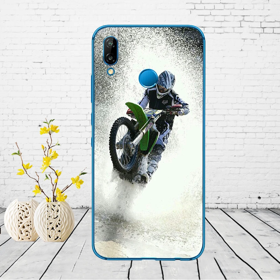 49DD moto cross dirtbikes Мягкий силиконовый чехол для Huawei P9 P10 P20 P30 Lite mate 10 20 PRO lite p smart чехол - Цвет: 2
