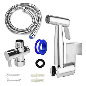 

2020 New Handheld Stainless Steel Bidet Sprayer Diaper Sprayer Set for Bathroom Diaper