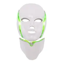 Светодиодная маска для лица, 7 цветов, светодиодный бытовой спектрометр, маска для лица, машинный светильник, маска для лечения акне, маска для шеи, красивая светодиодная маска
