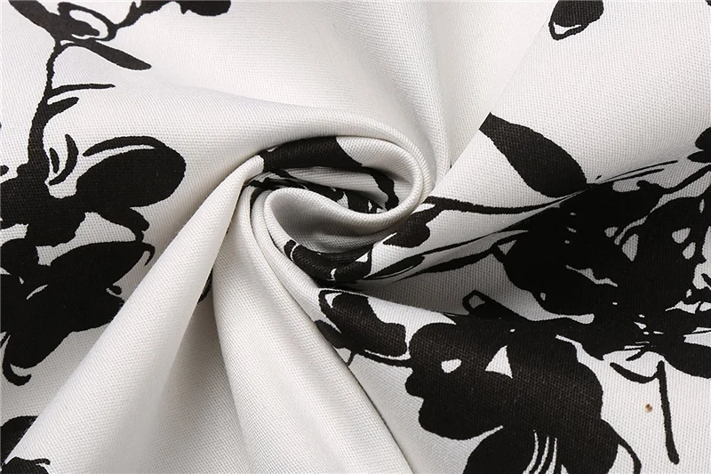 Kostlish Cotton Summer Dress Women 2017 Sleeveless Tunic 50s Vintage Dress Belt Elegant Print Rockabilly Party Dresses Sundress (78)