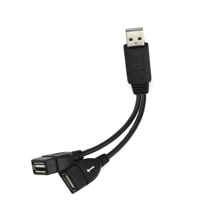 Адаптер usb-кабель 2,0 1 мужчина к 2 двойной гнездовой разъем Y сплиттер прочный шнур питания VDX99