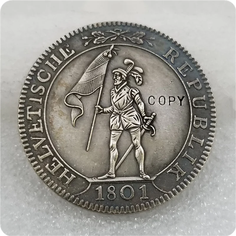 

1801 B Switzerland 4 FRANKEN Silver Coin Copy