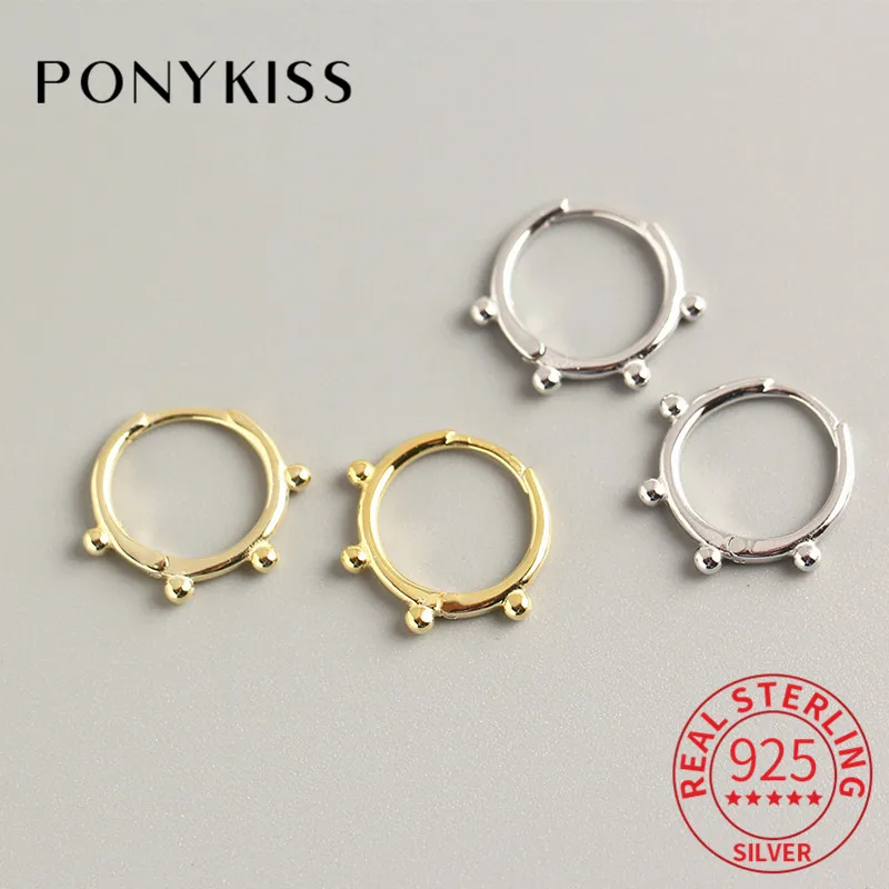 Стильные серебряные серьги PONYKISS 100% дюйма в виде диска с животными | Украшения и